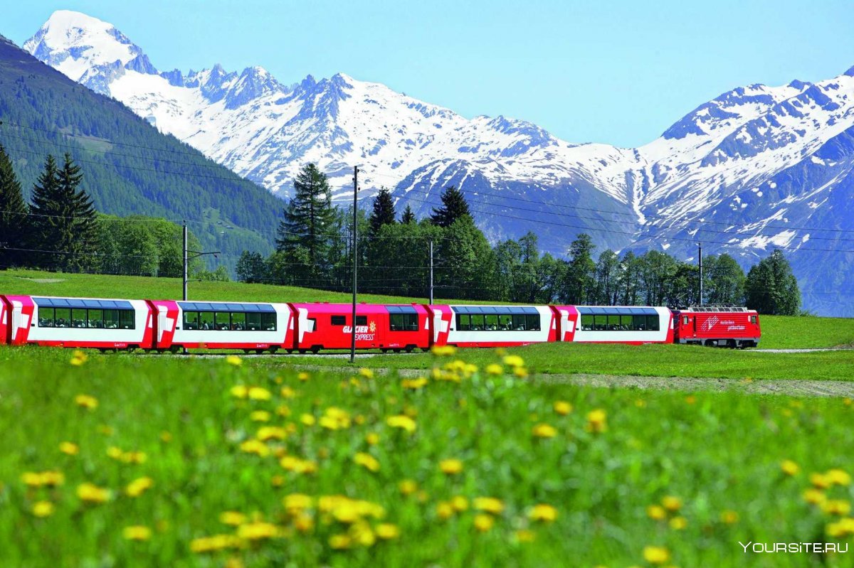 Швейцария поезд ледяной экспресс