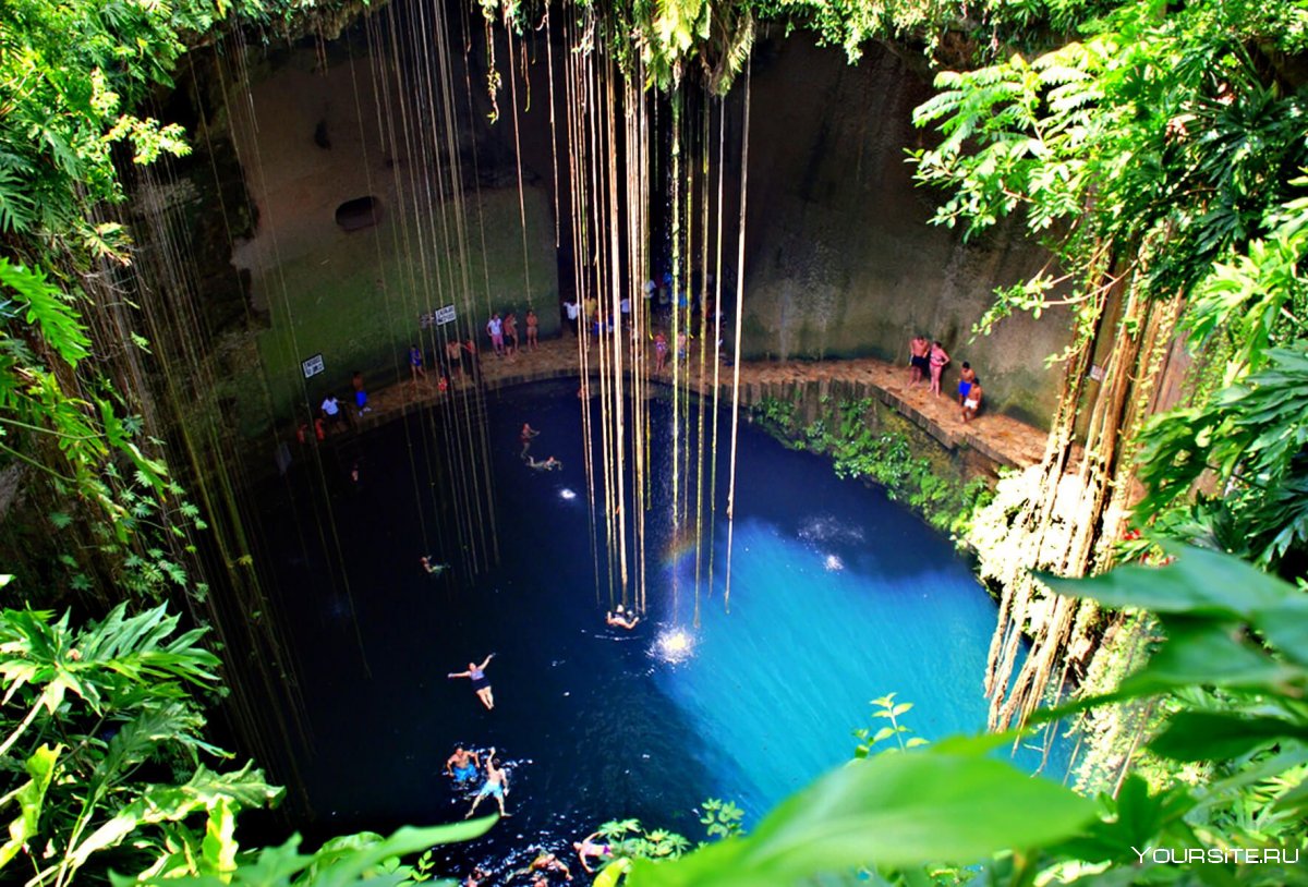 Подземное озеро ИК-киль Мексика