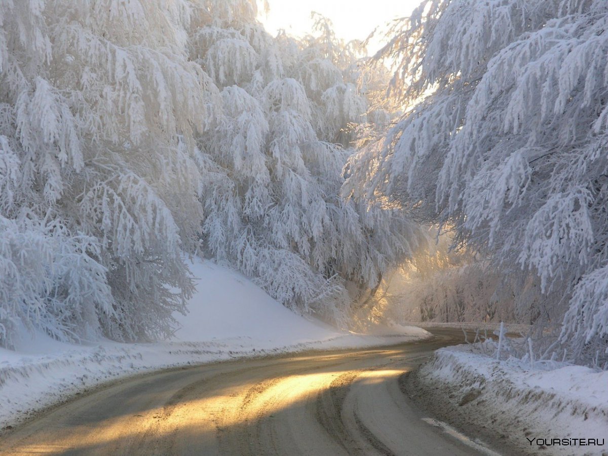Красивые зимние дороги мира