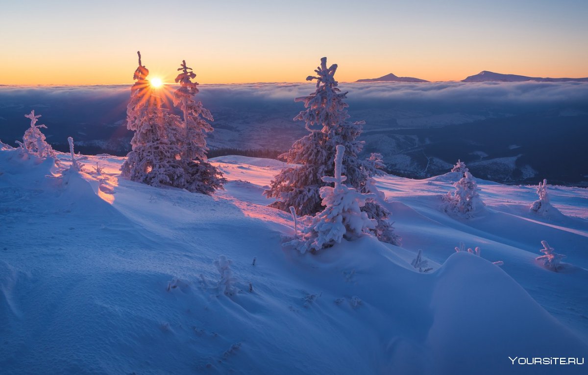 Сахалин горы зима