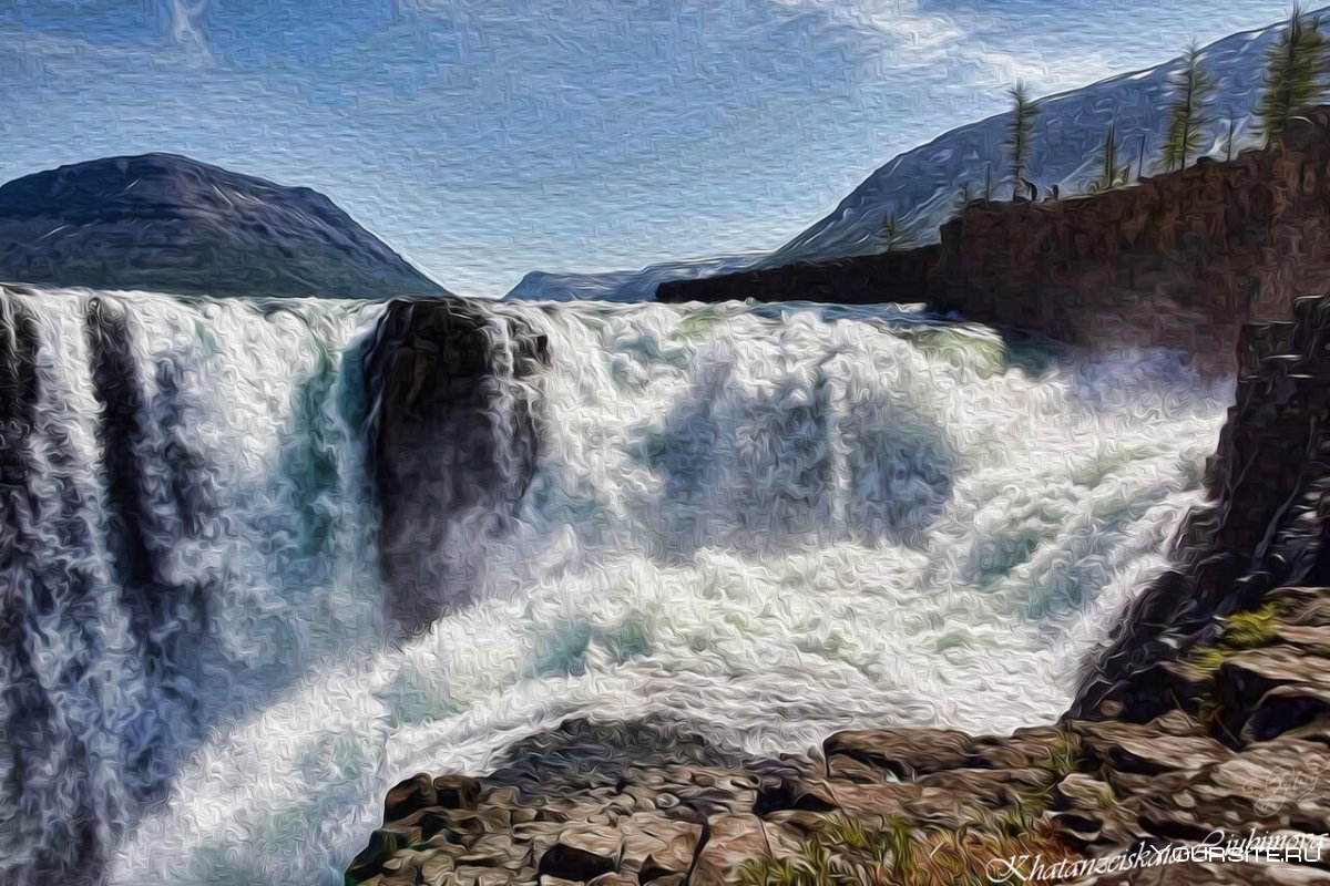 Иркиндинский водопад плато Путорана