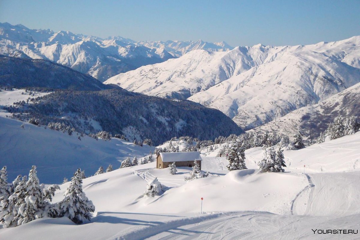 Австрия горы зима Ишгль