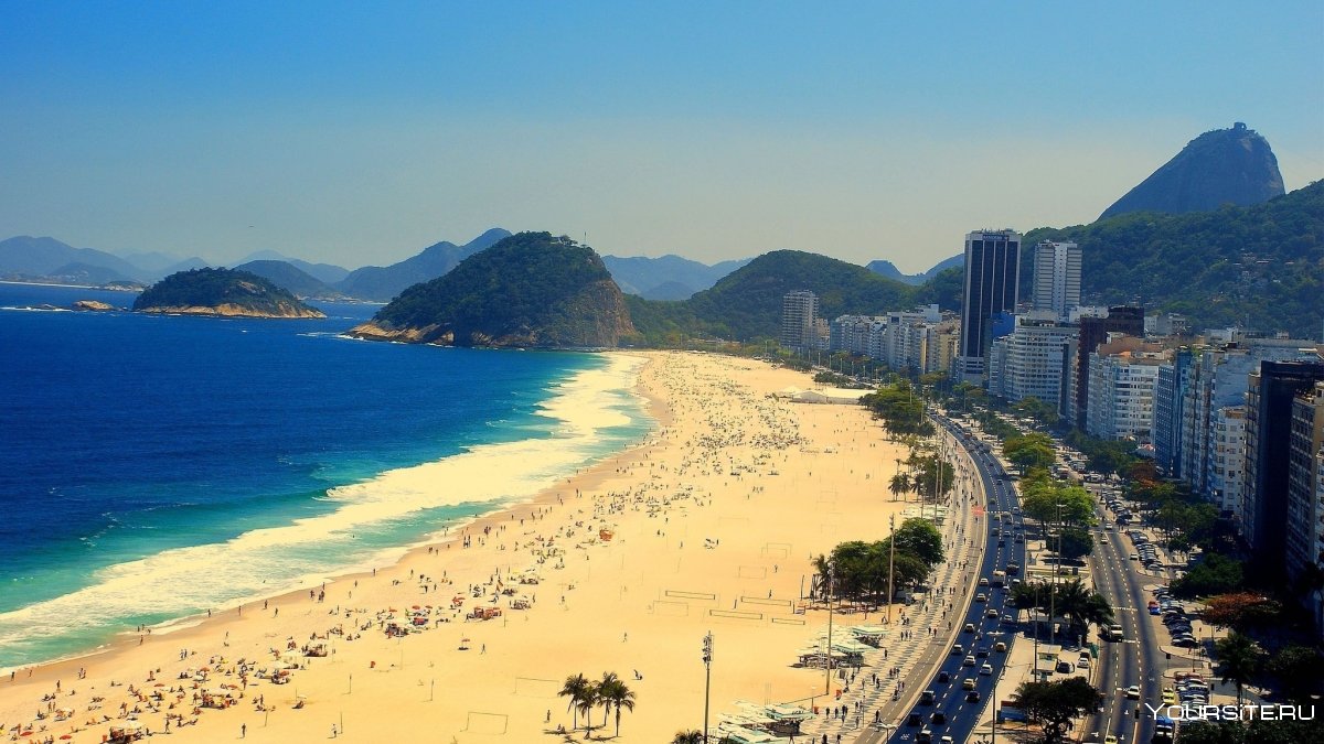 Панорама пляж в Рио де Жанейро