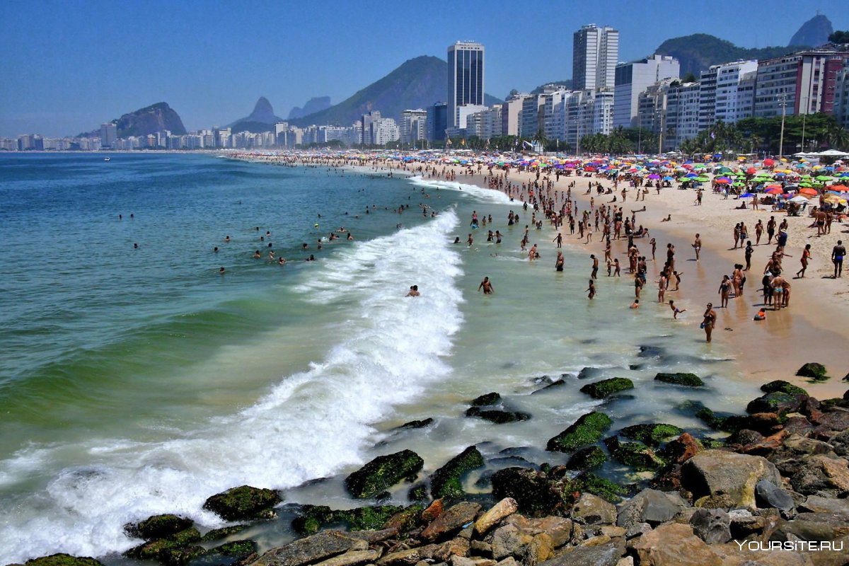 Пляжи Рио-де-Жанейро Бразилия