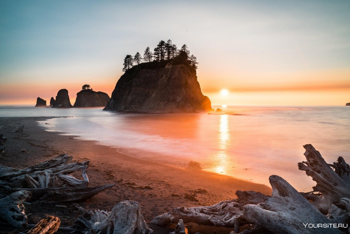 Побережье Орегон океана скалы