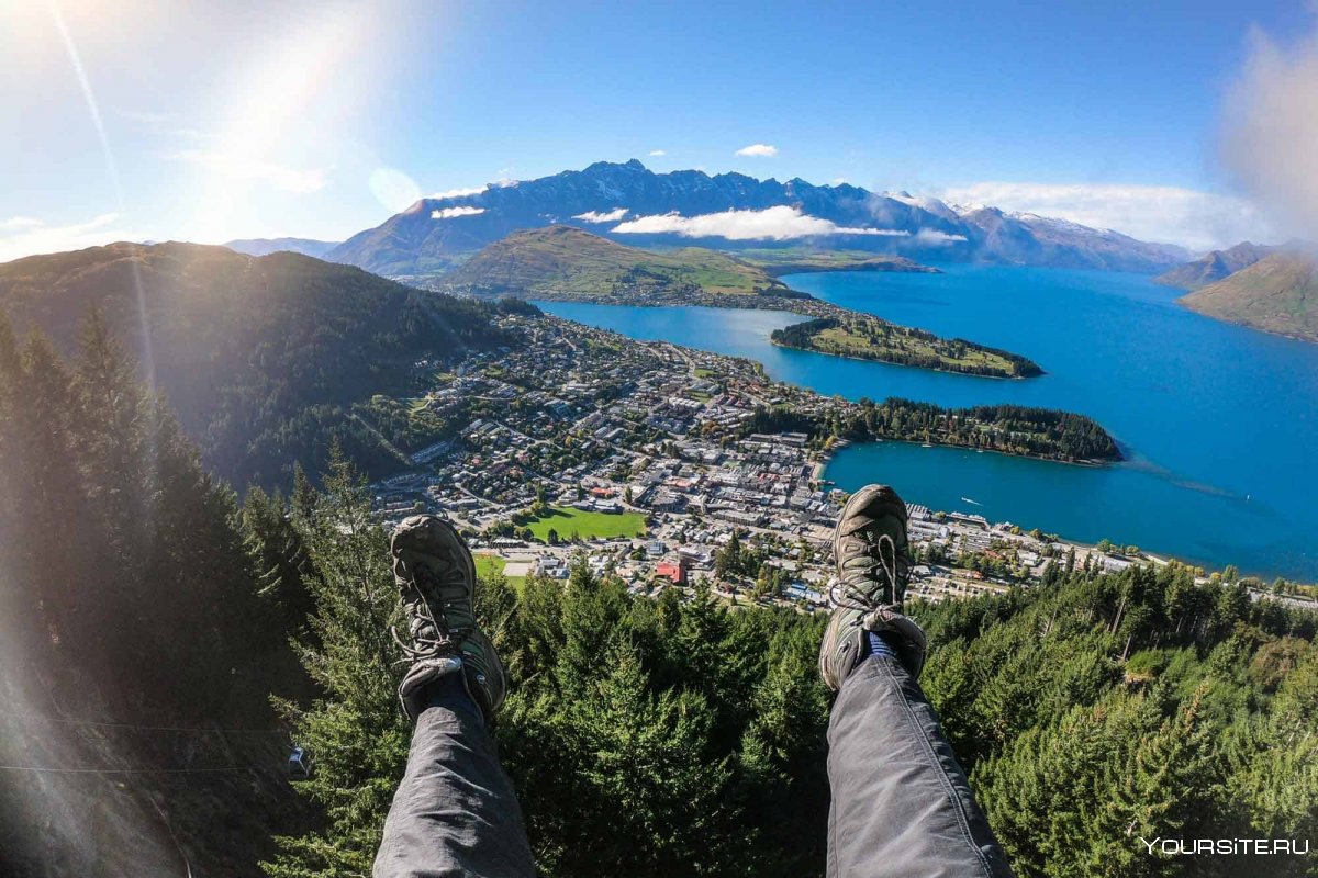 Город Queenstown новая Зеландия
