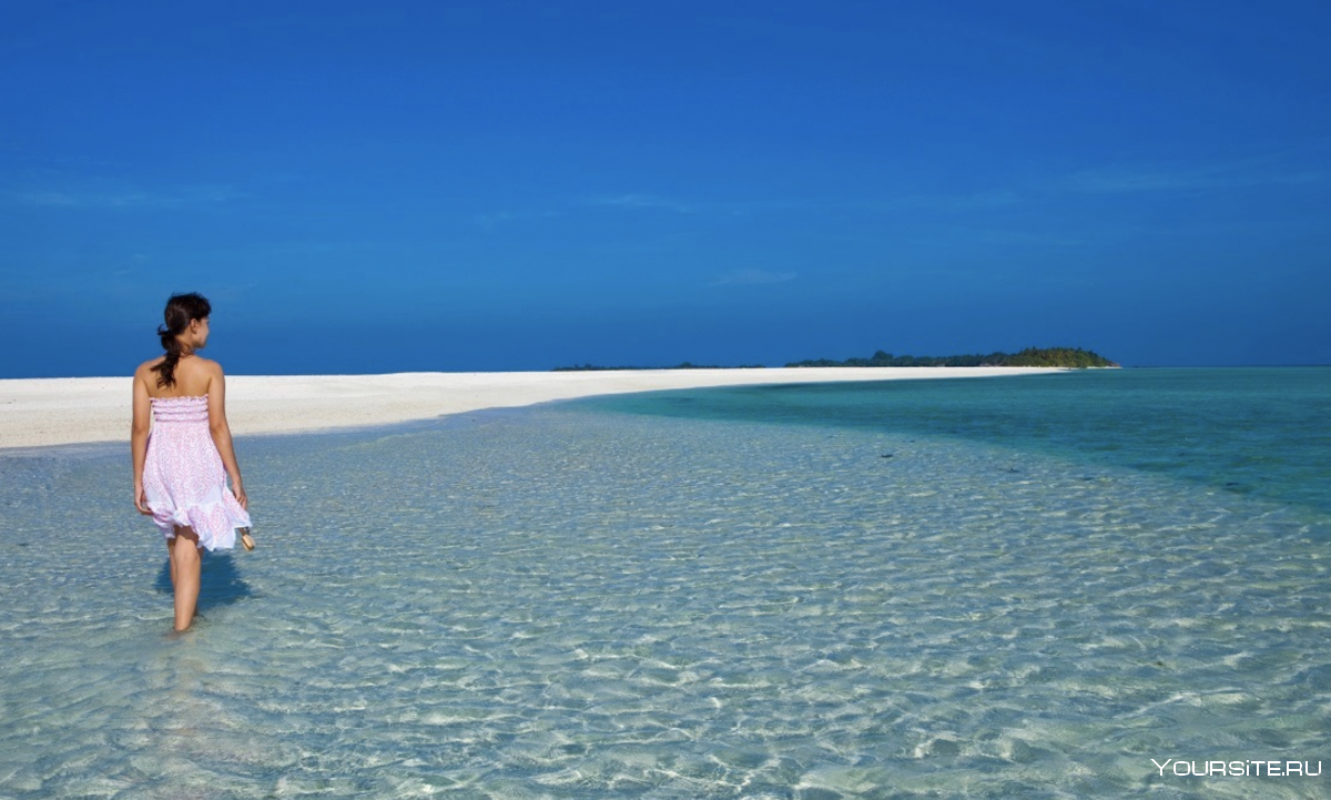 Курамати Мальдивы пляж