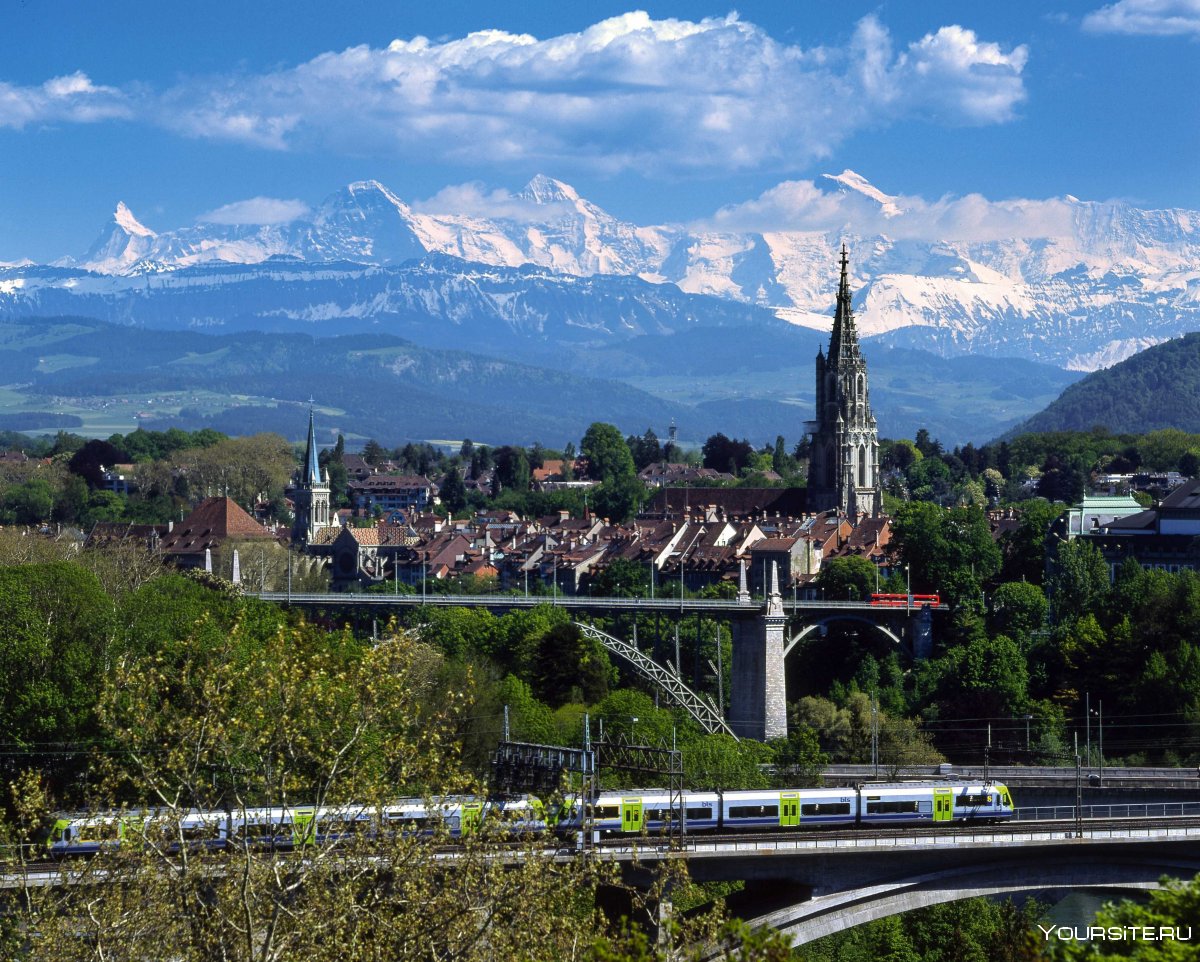 Швейцария горы Альпы турист
