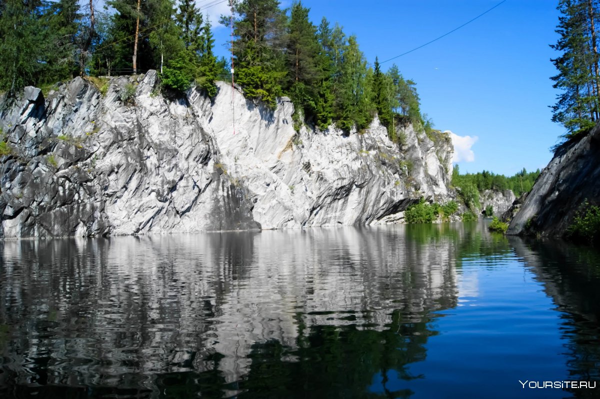 Карелия парк Рускеала мраморный
