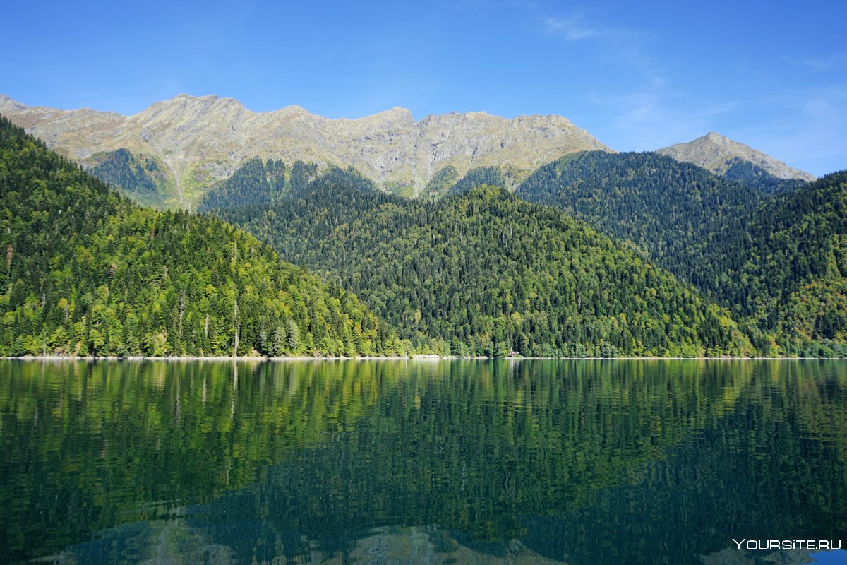 Озеро Рица картина