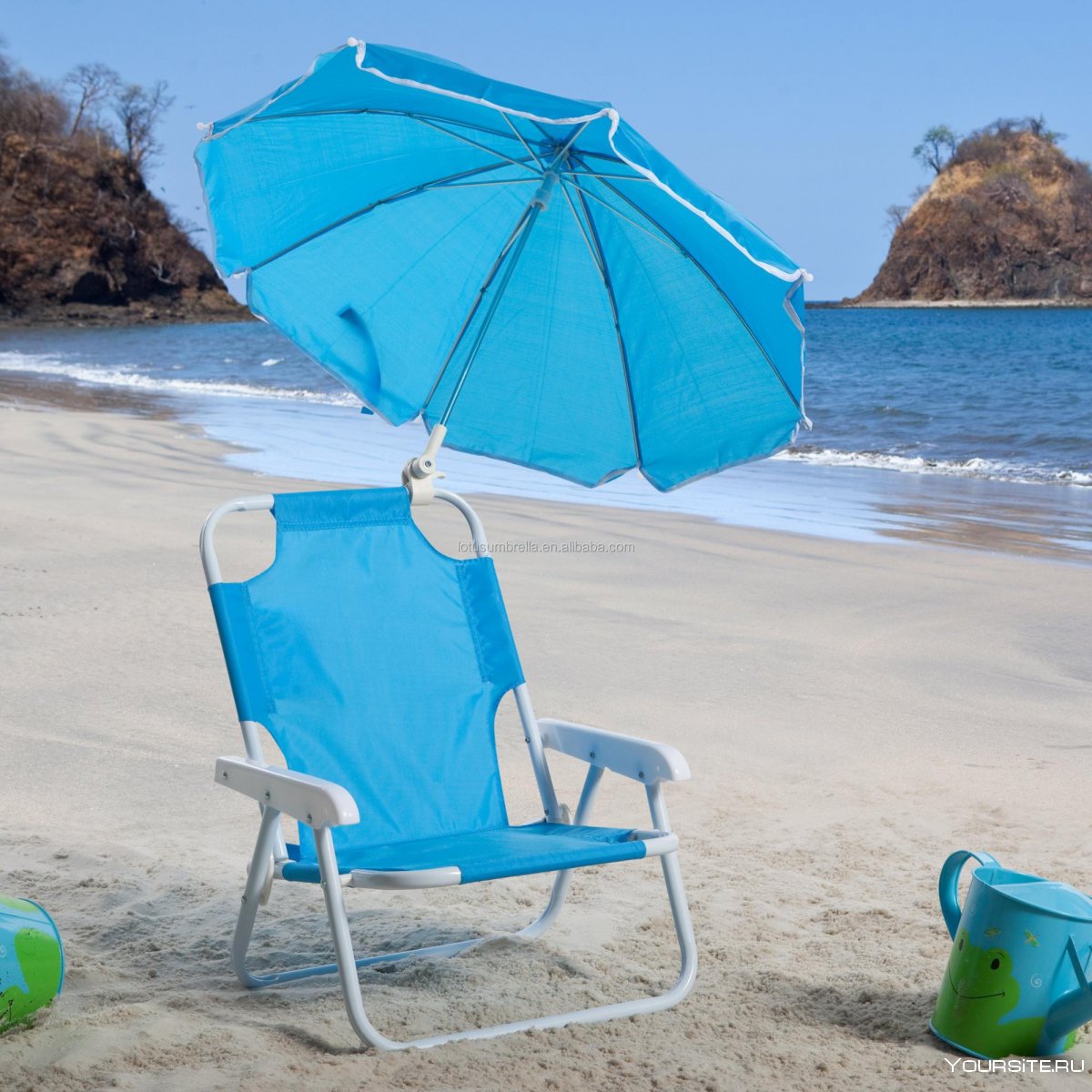 Пляжное кресло с зонтом
