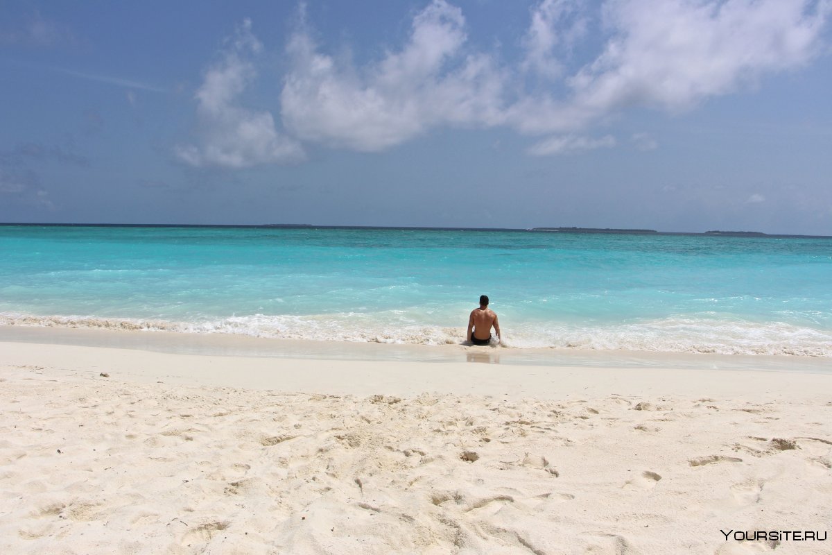 Мальдивы белый песок