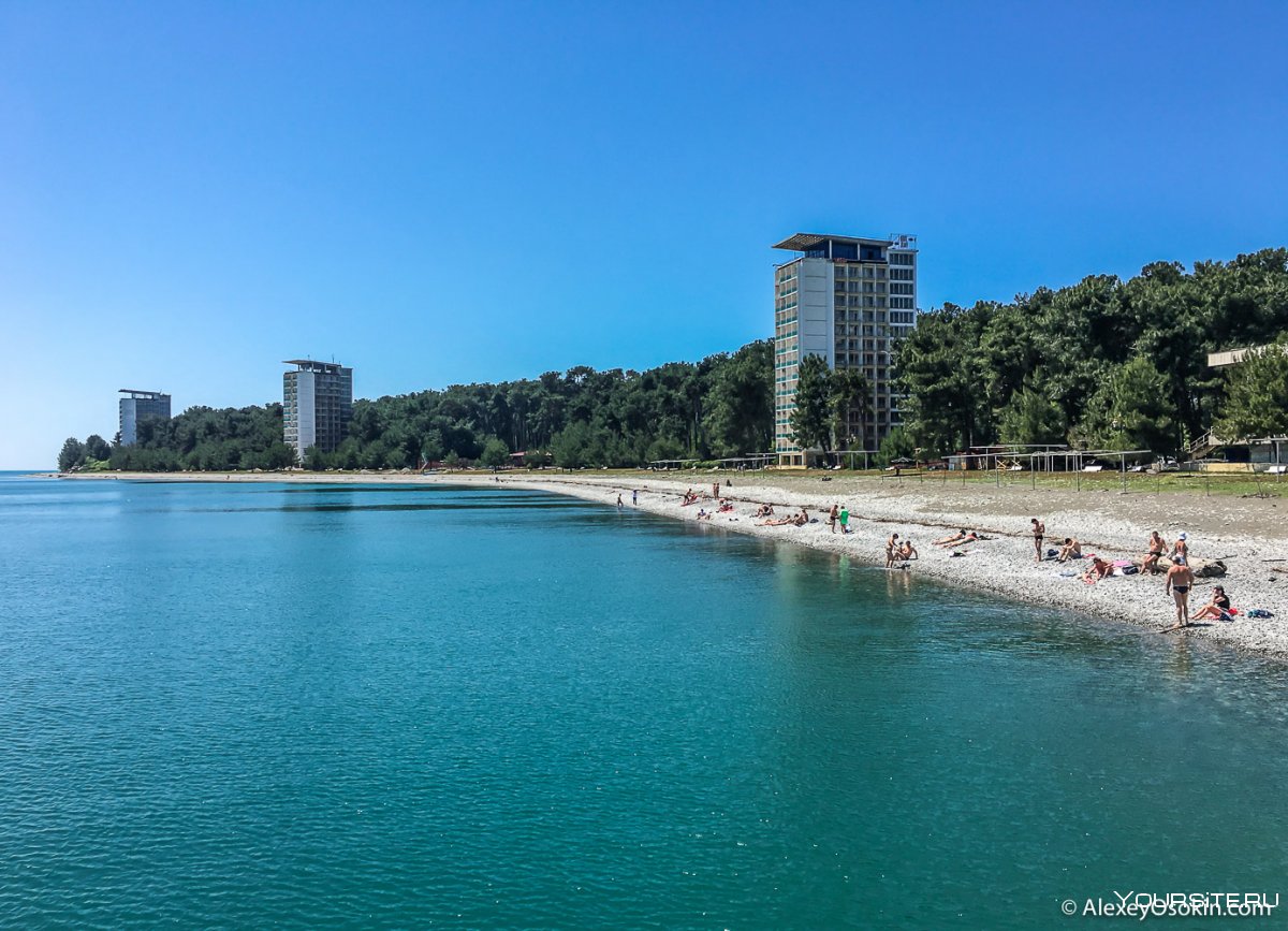 Абхазия Гагры пляж