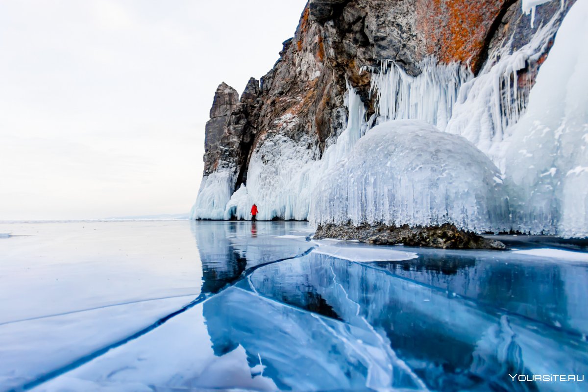 Сплав на льдине по Байкалу