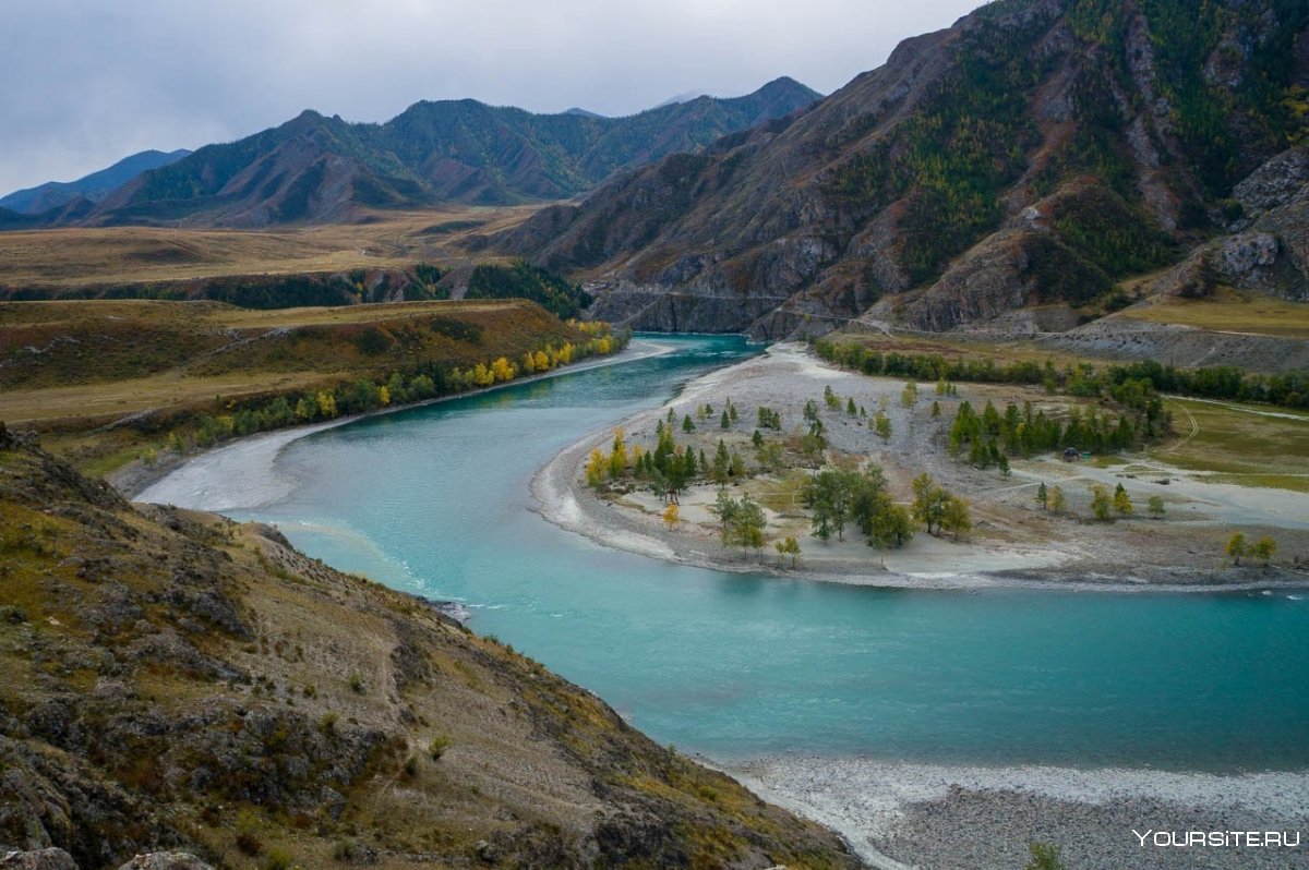 Горно Алтайск природа река Катунь