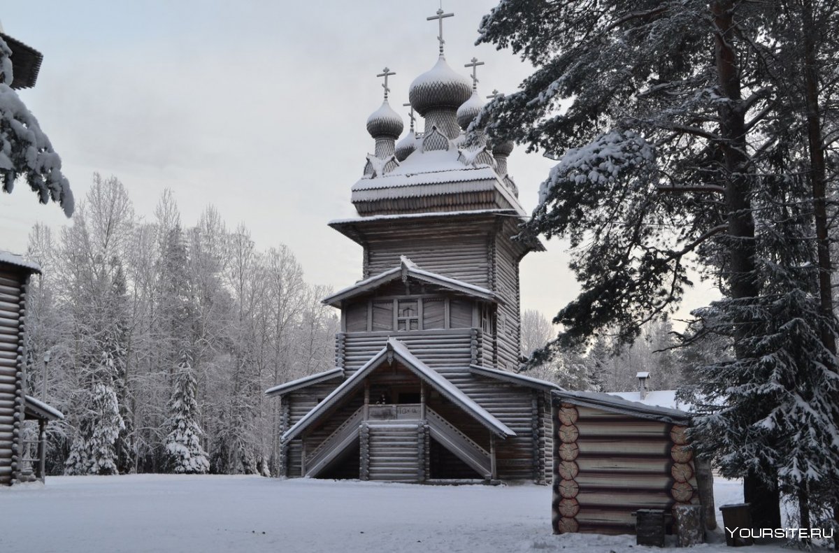 Малые Карелы Архангельск зима