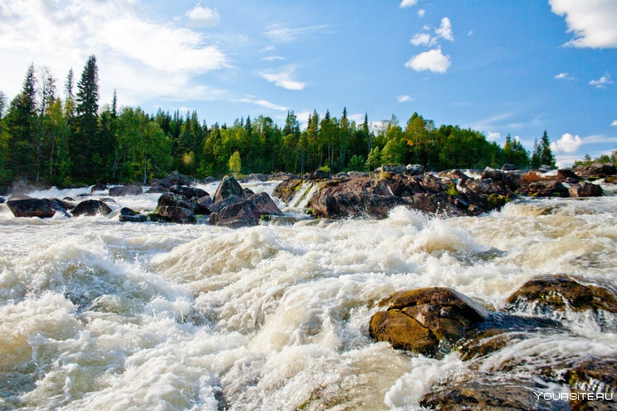 Национальный парк Паанаярви водопад Киваккакоски