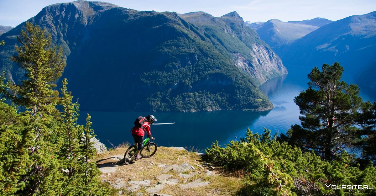 Норвегия Фьорд велосипед