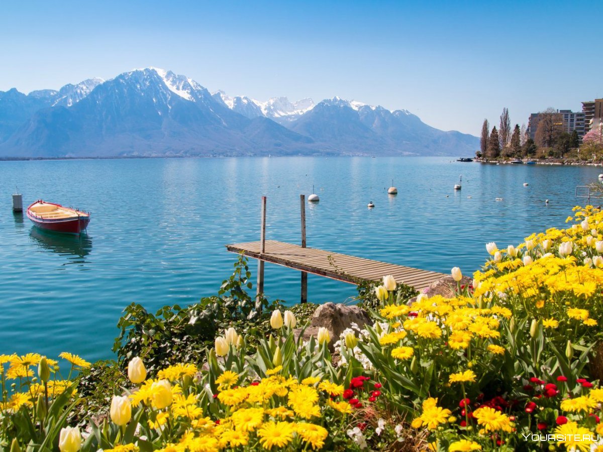 Озеро Леман в Швейцарии