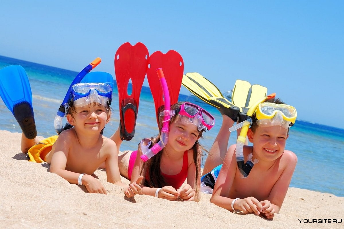 Лето пляж дети