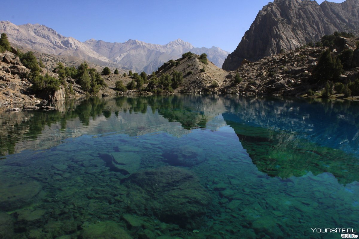 Озеро Варзоб в Таджикистане