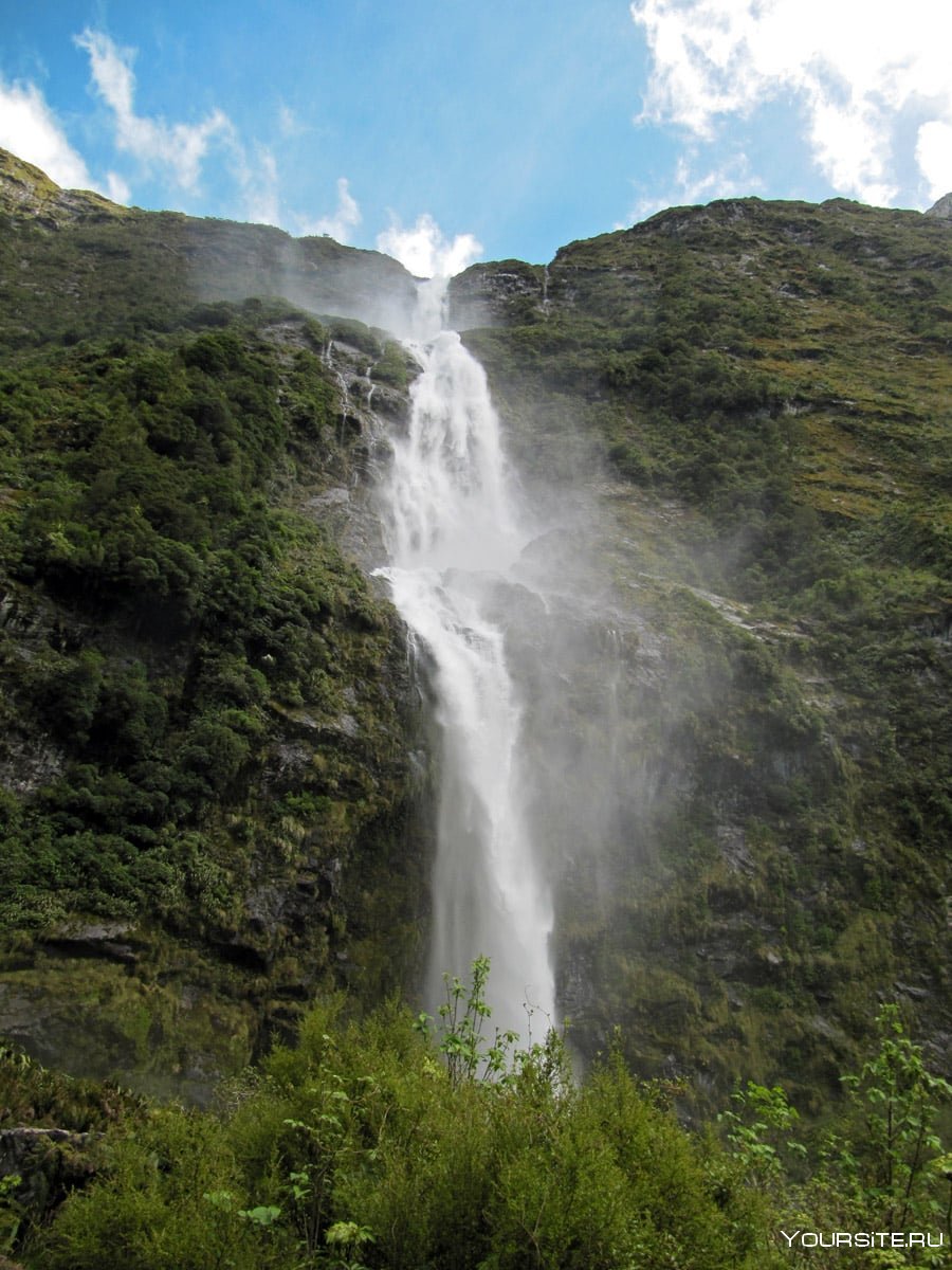 Водопад Сазерленд новая Зеландия