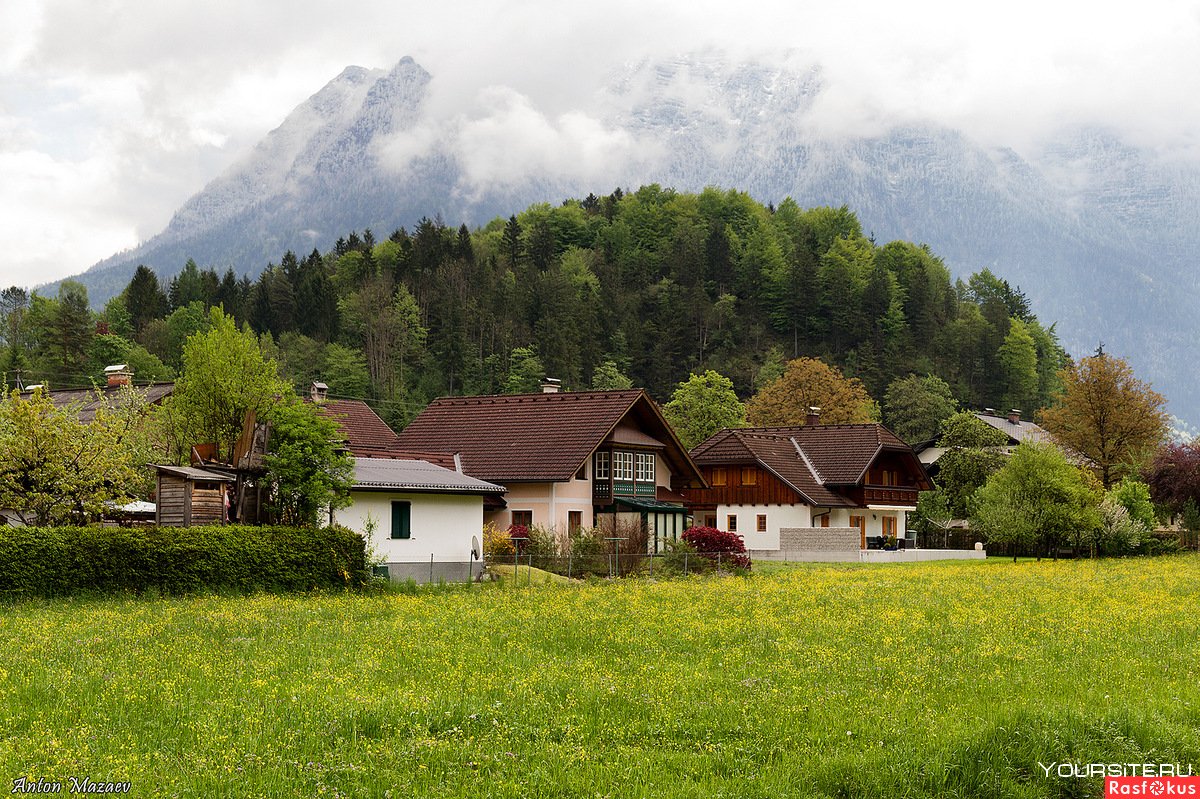 Альпы Австрия деревня