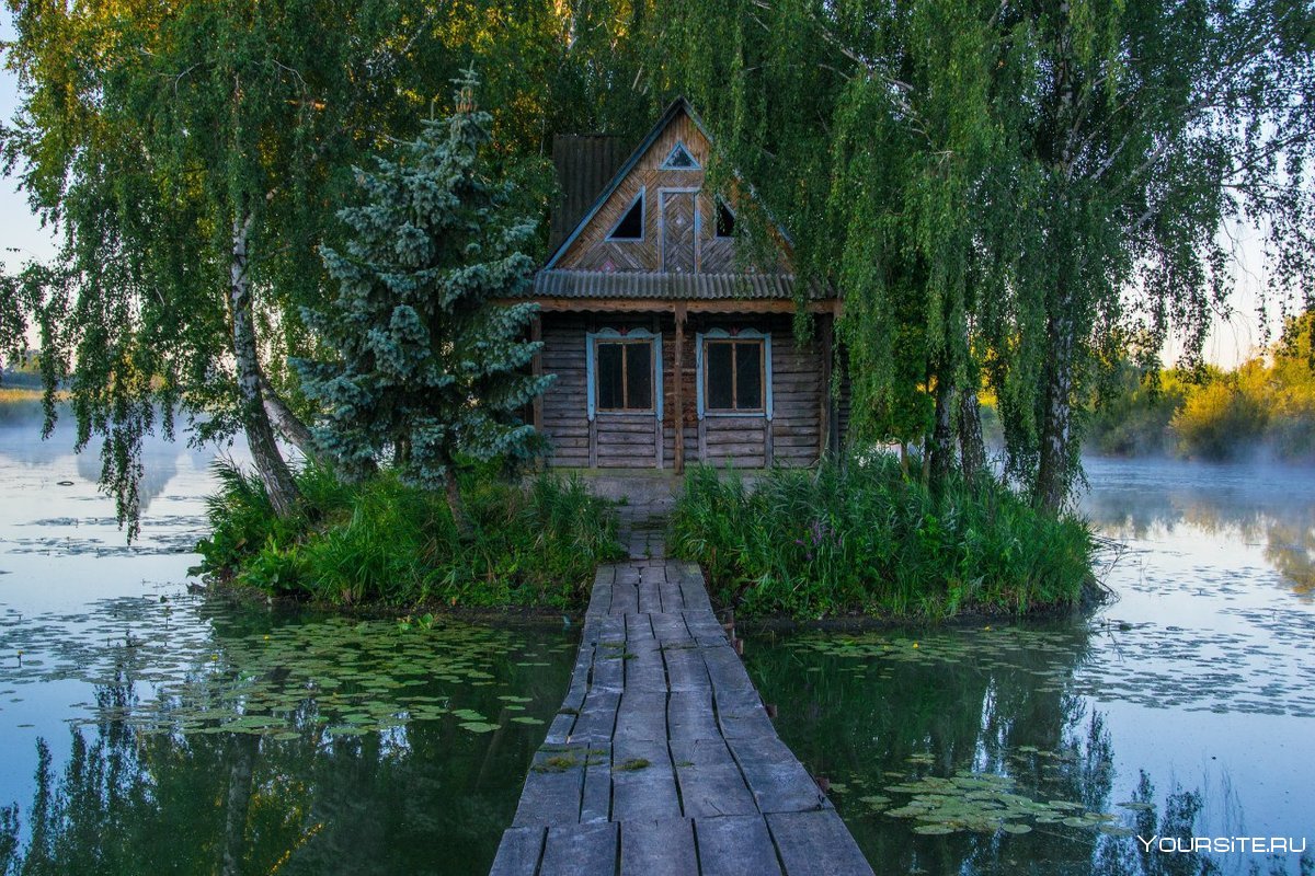 картинки дом у реки