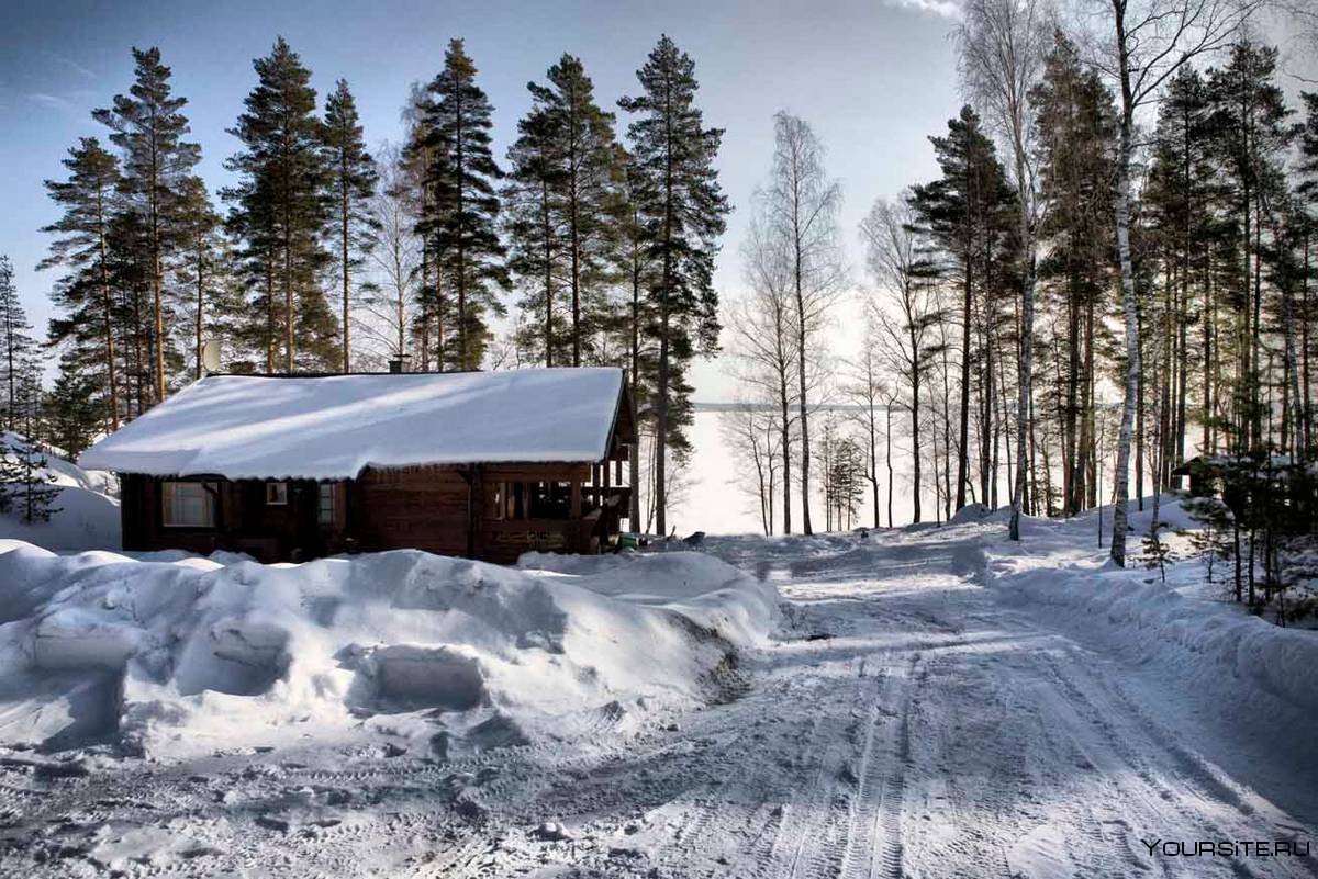 Финляндии турбаза зимняя