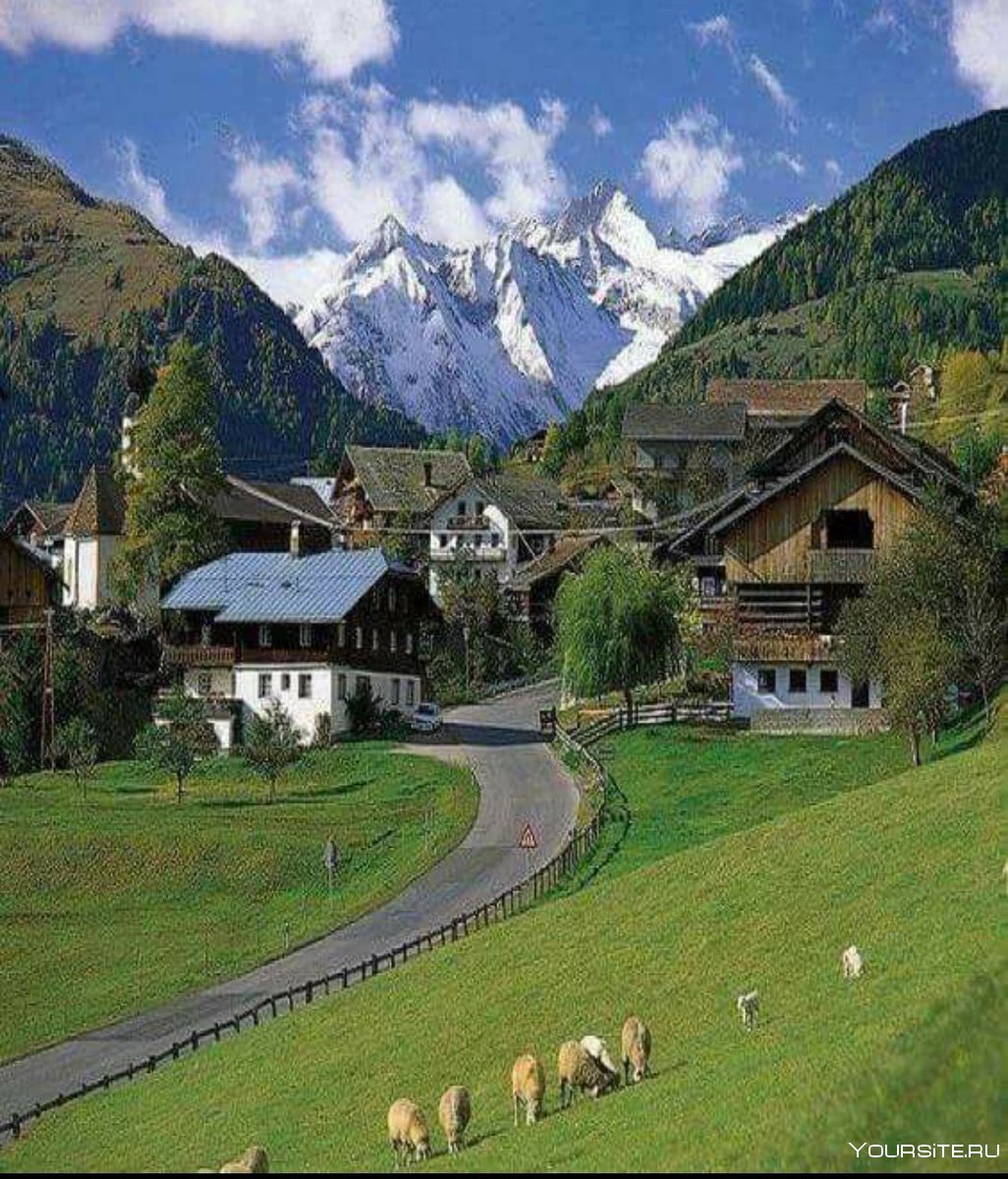Бавария Альпы деревня