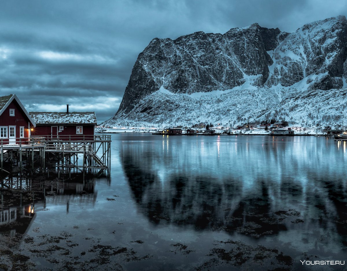 Норвегия фьорды зима