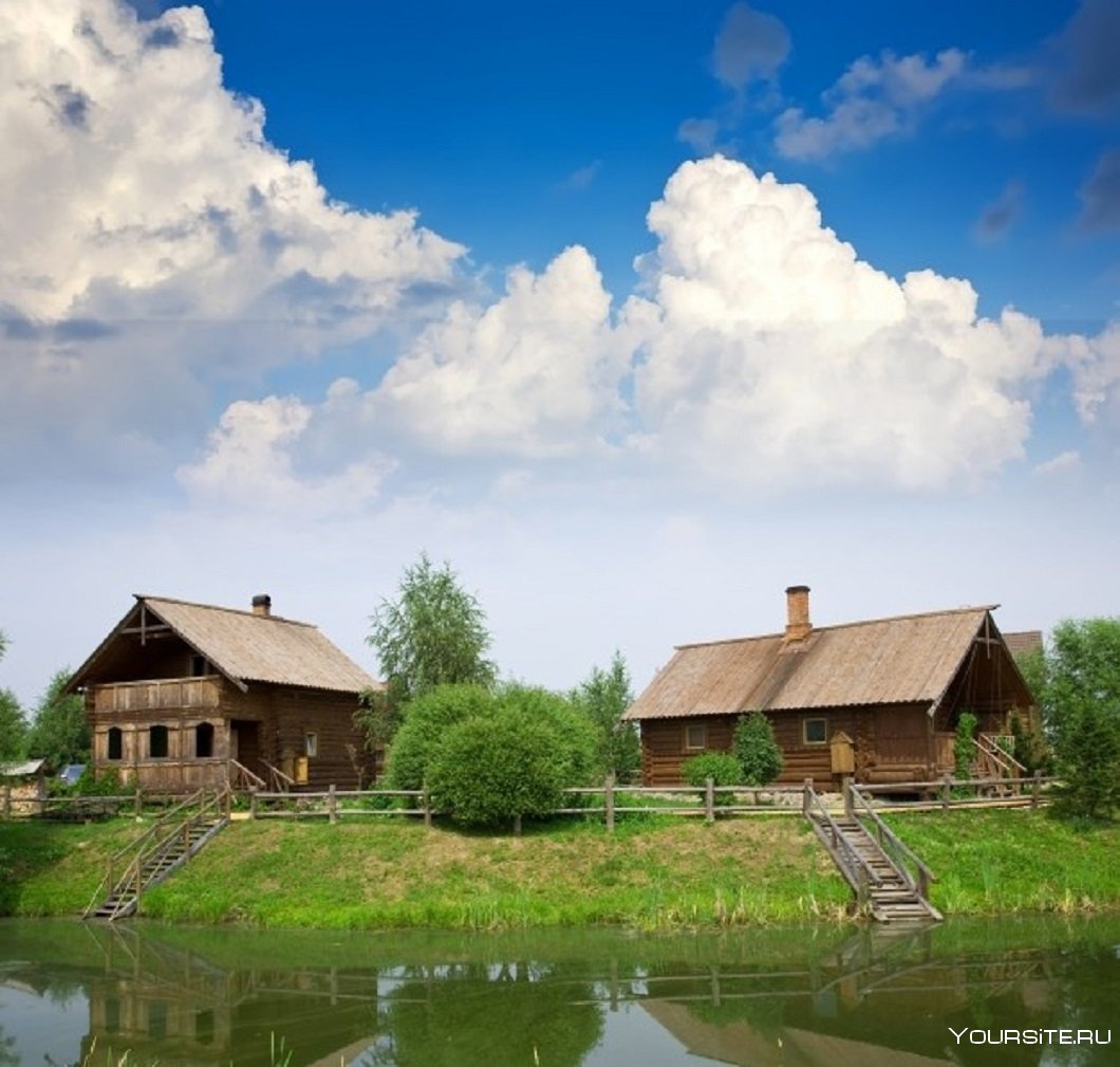 Русская деревня дом природа
