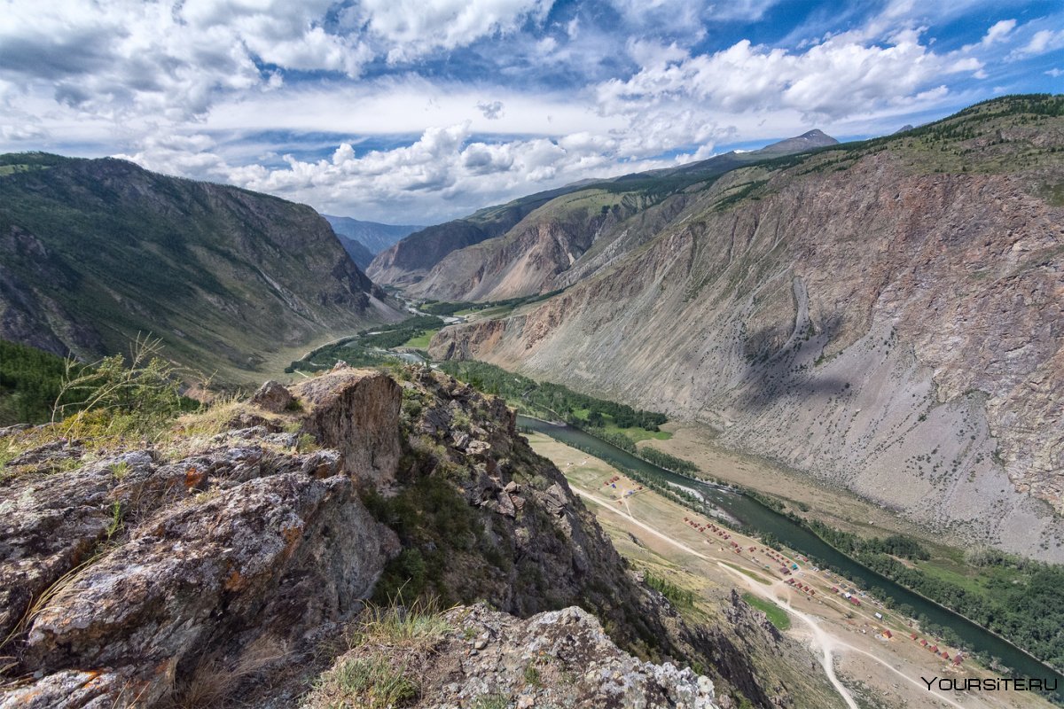 Долина реки Чулышман горный Алтай