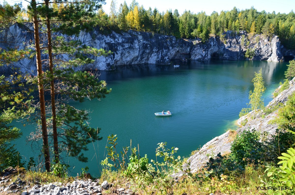 Карелия озеро Рускеала