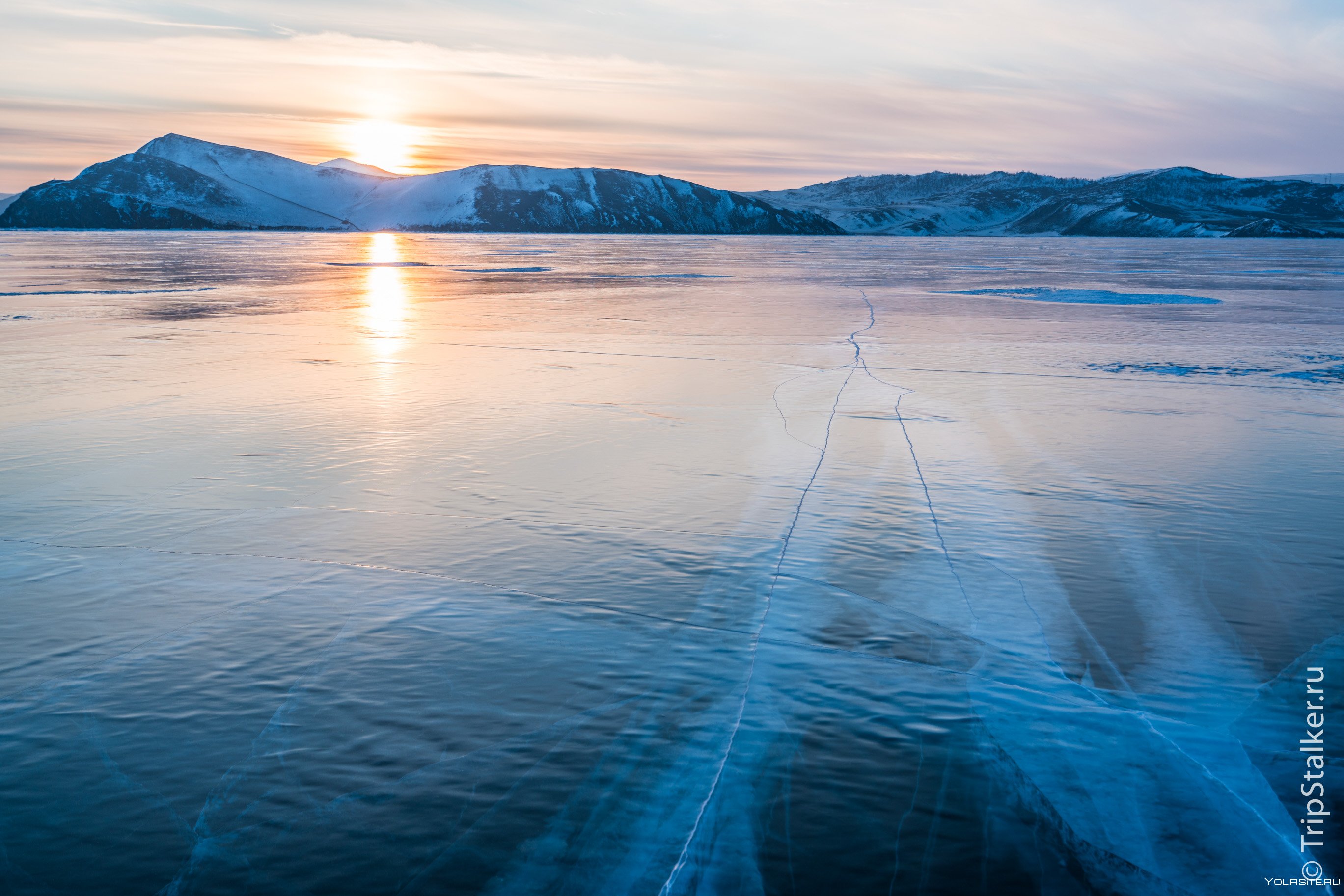Ольхон Байкал прозрачный лед