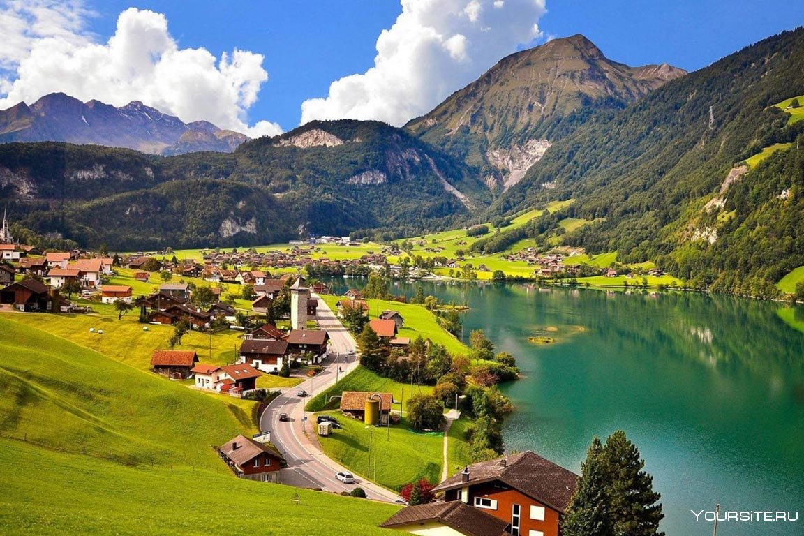 Альпийская деревня Wengen, Швейцария