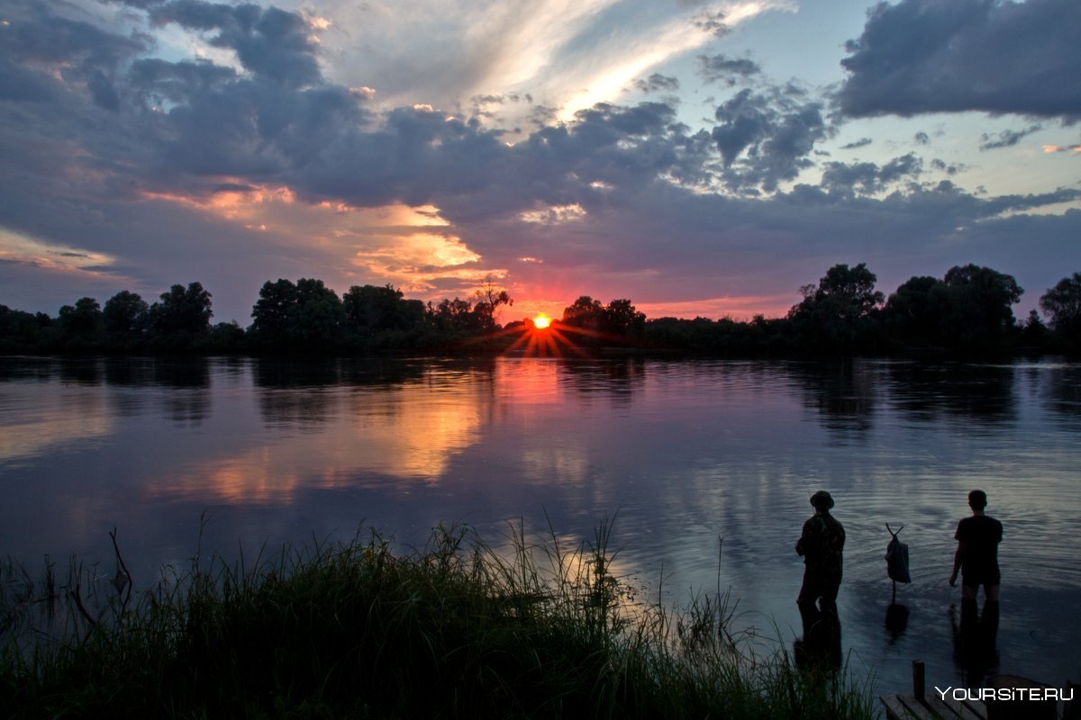 Закат на реке Припять