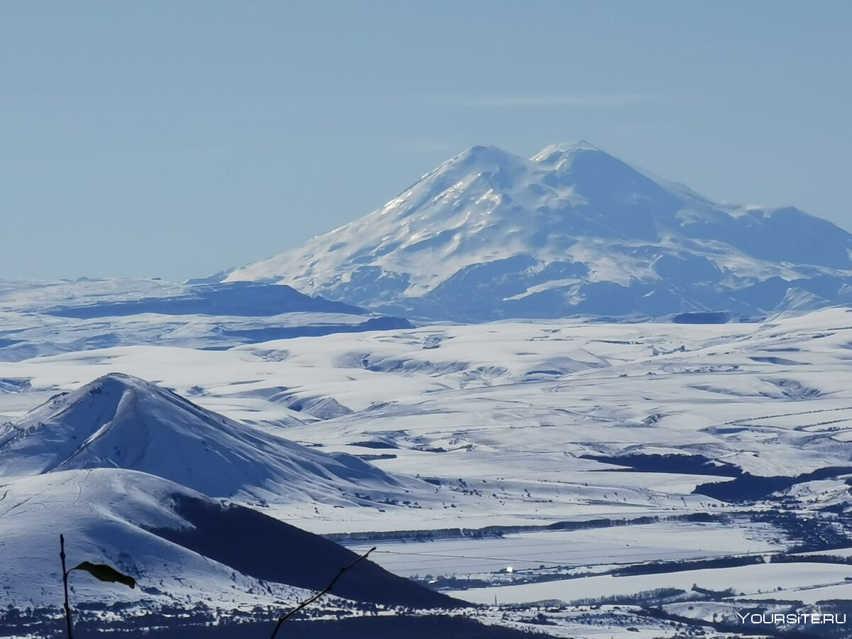 Гора Машук в Пятигорске зимой