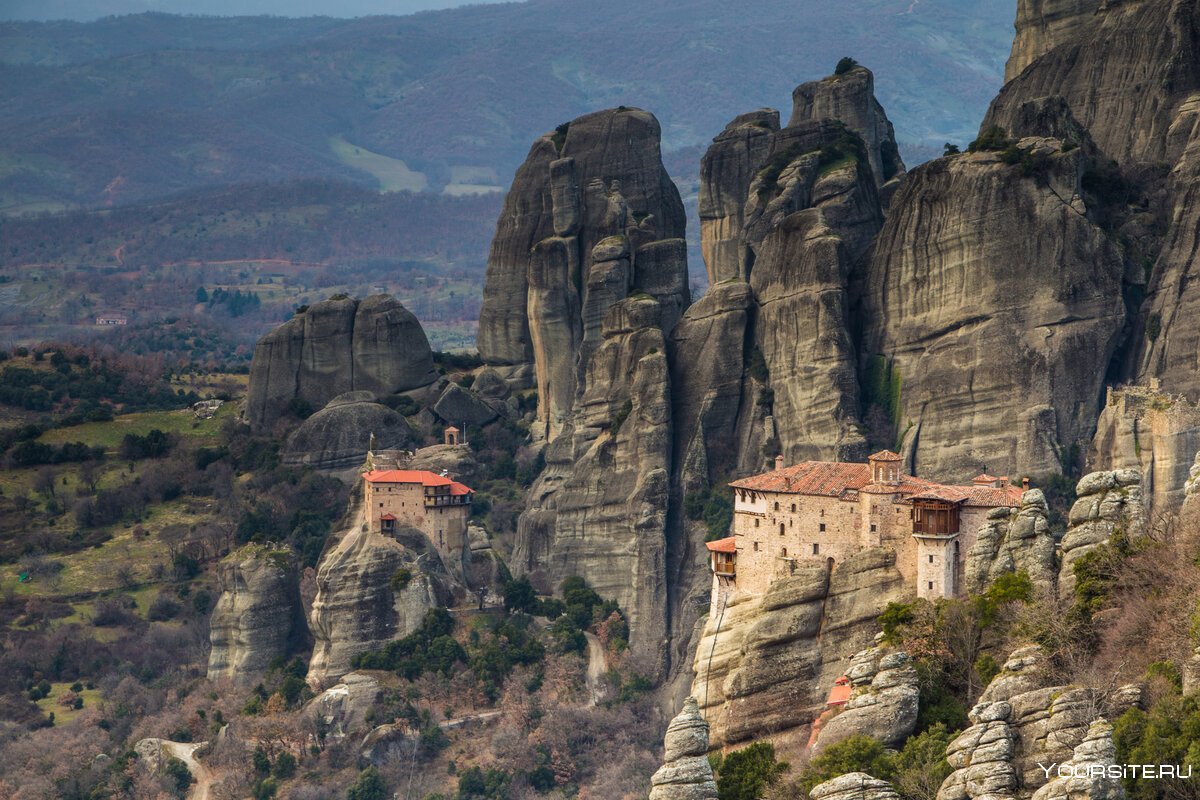 парящие монастыри метеоры в греции