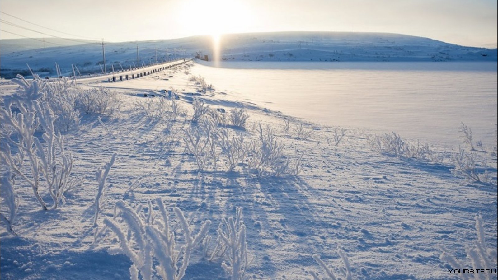 Тундра зимой Мурманск Териберка