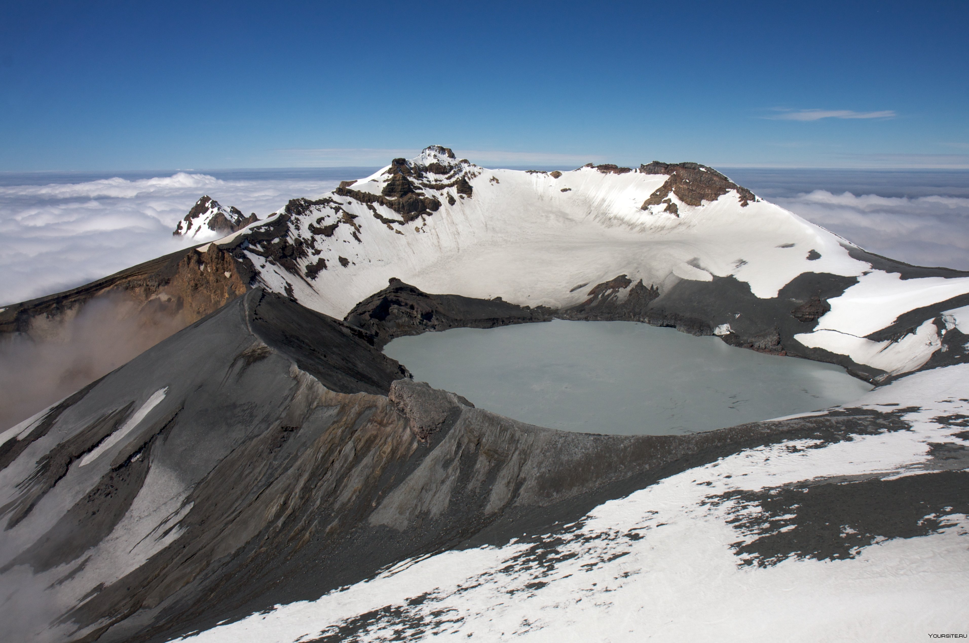 Озеро вулкан Руапеху новая Зеландия