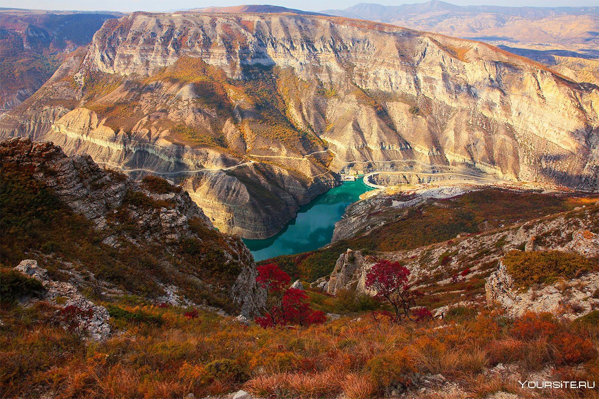 Сулакский каньон в Дагестане осенью