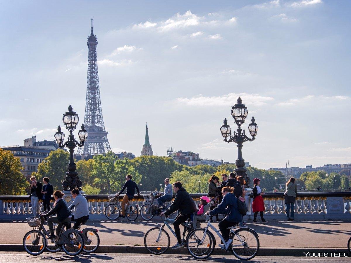 Велодорожки Париж парк