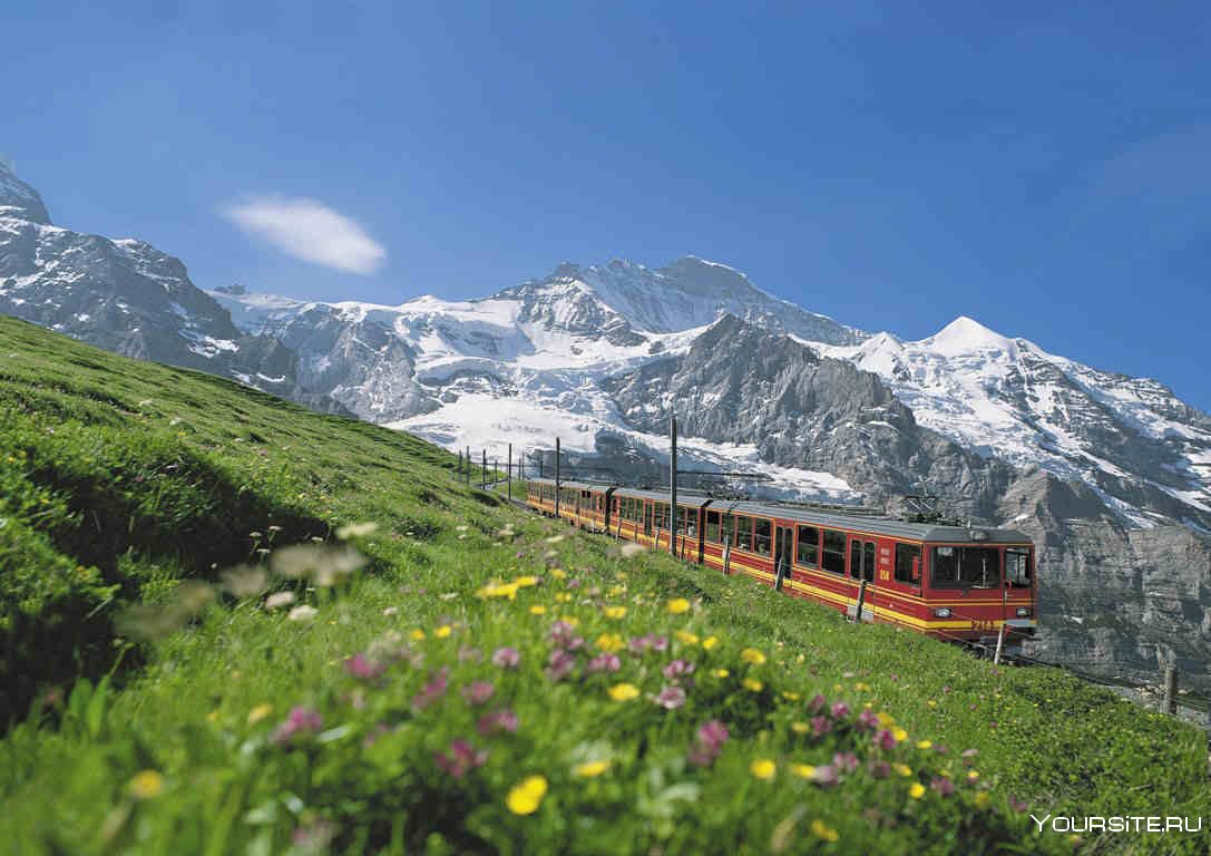 Альпийская деревня в Швейцарии Венген