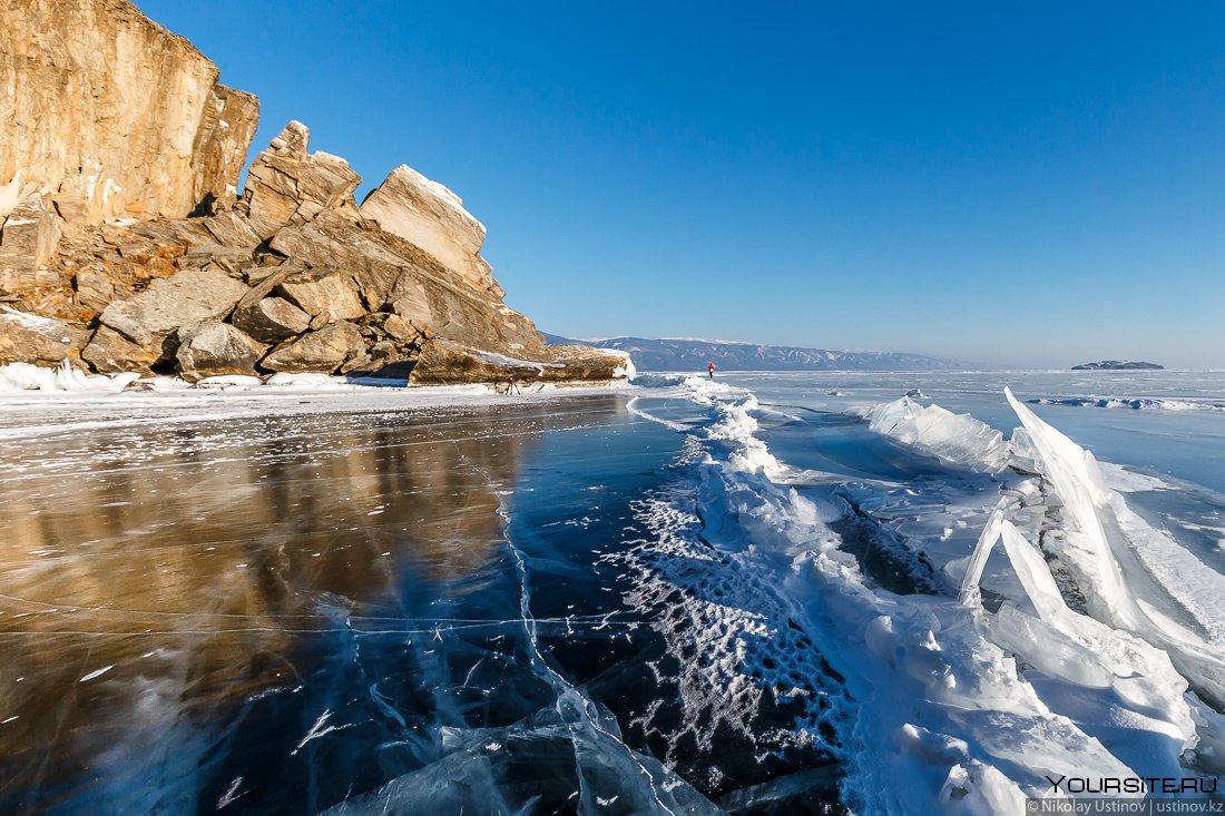 Чивыркуйский залив на Байкале зимой