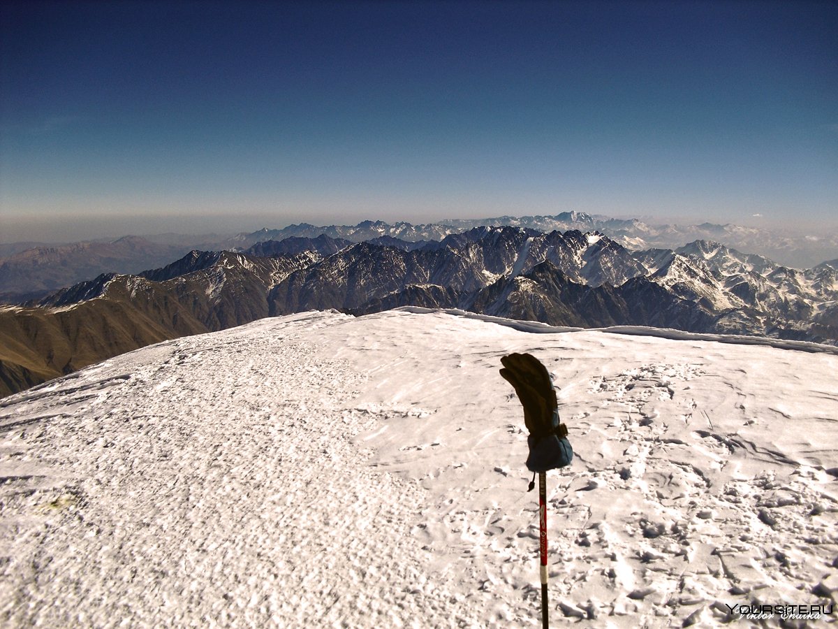 Владикавказ зимой горы Казбек общий план