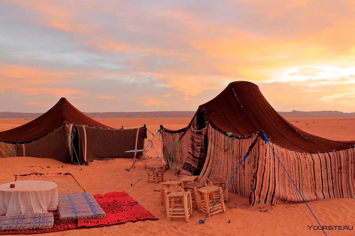 Лагерь бедуинов в Марокко