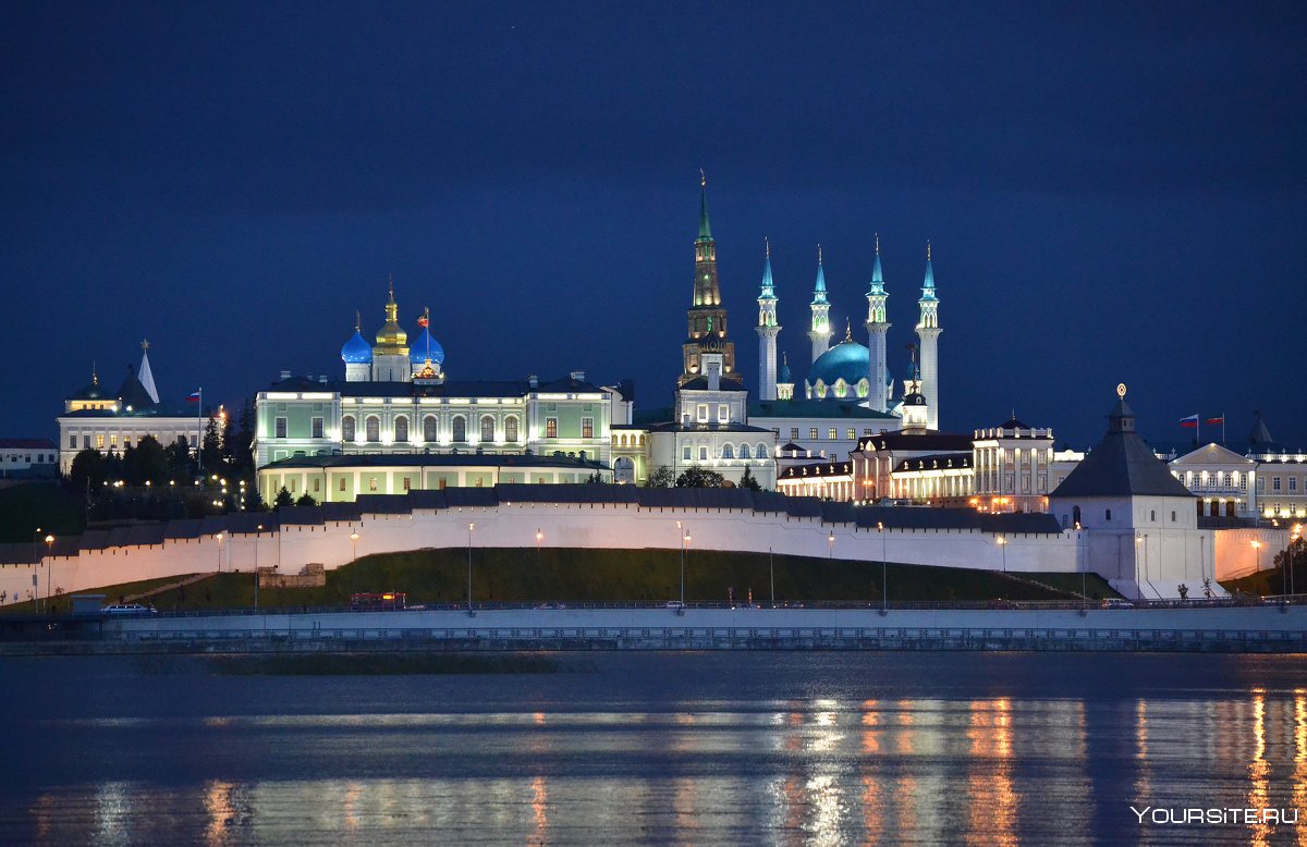 Кремль Казань ночью