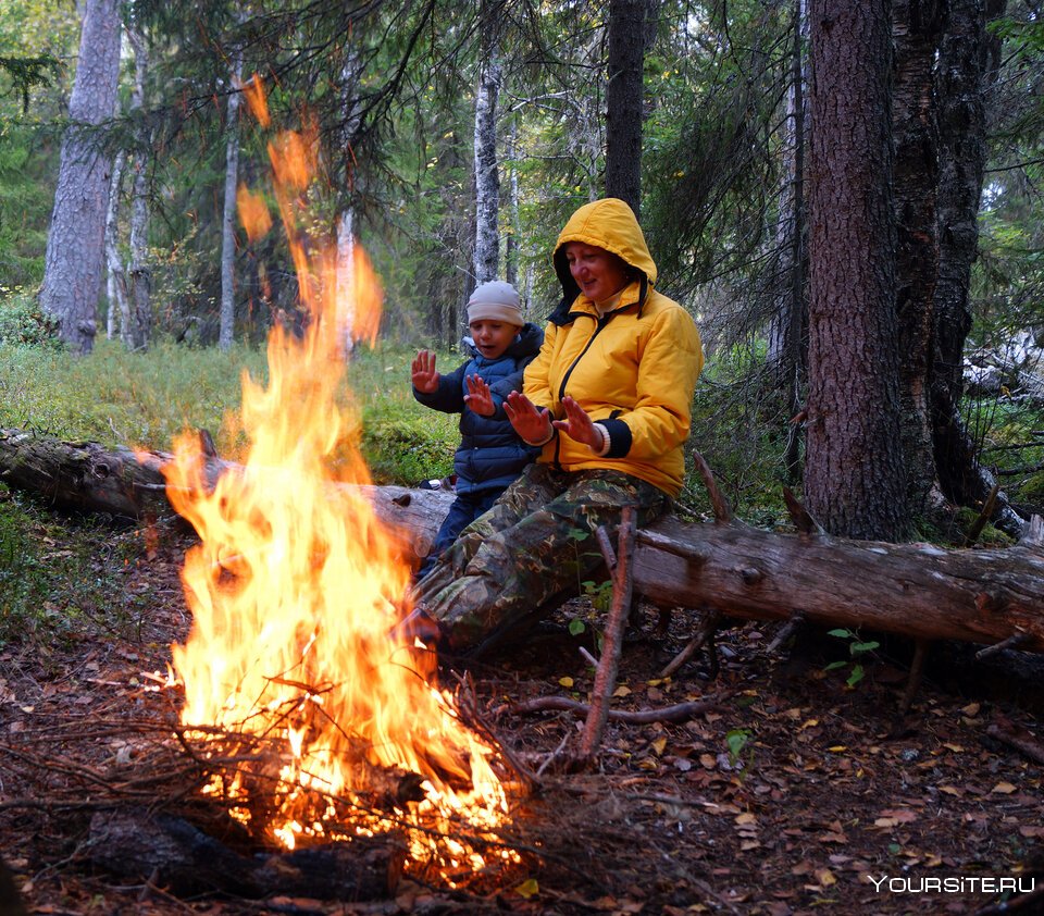Неосторожное обращение с огнем в лесу
