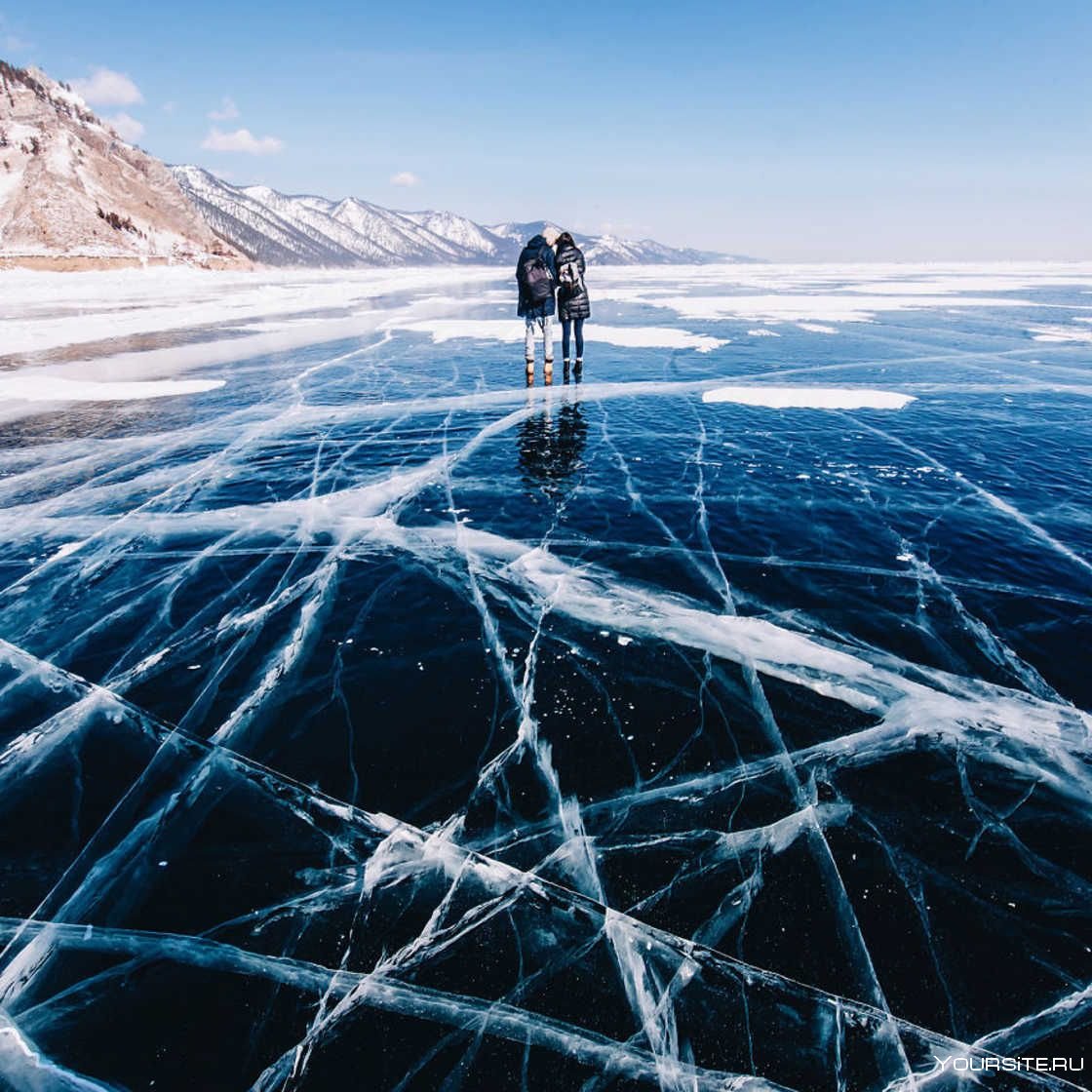 Байкал зимой на коньках